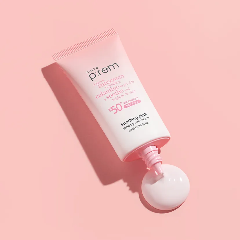 make p:rem Soothing Pink Tone Up Sun Cream